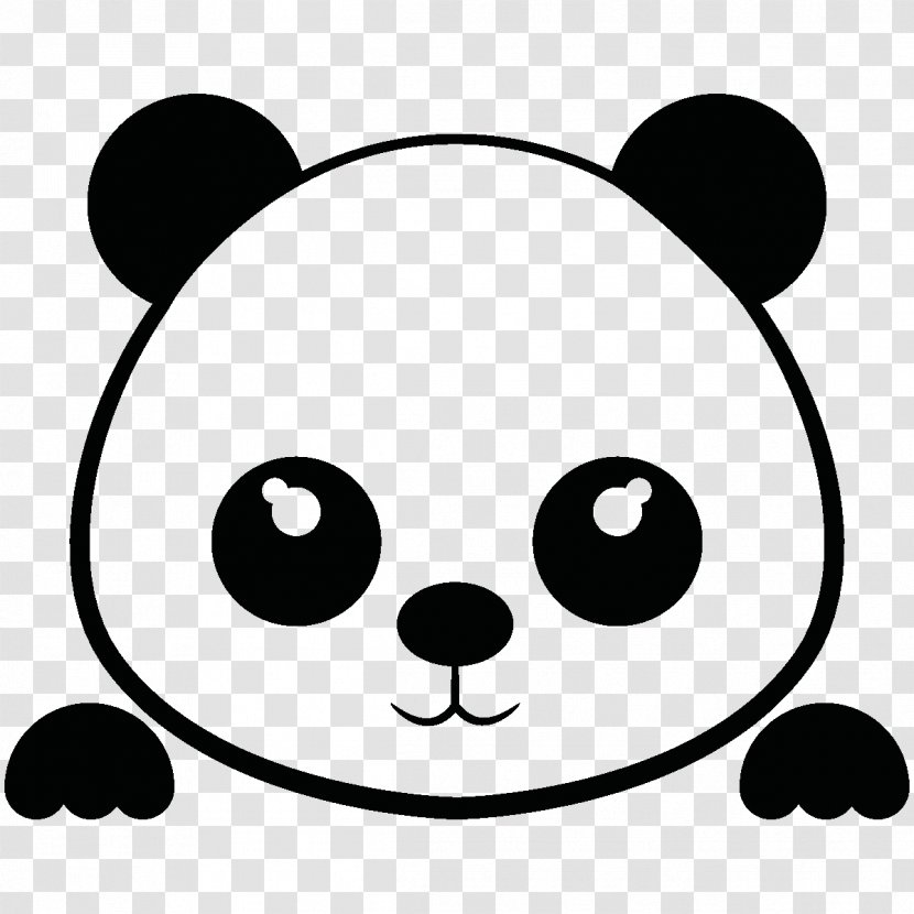 Giant Panda Label Sticker Party Cuteness - 3d Affixed Mural Transparent PNG