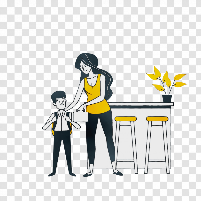 Logo Cartoon Conversation Yellow Text Transparent PNG