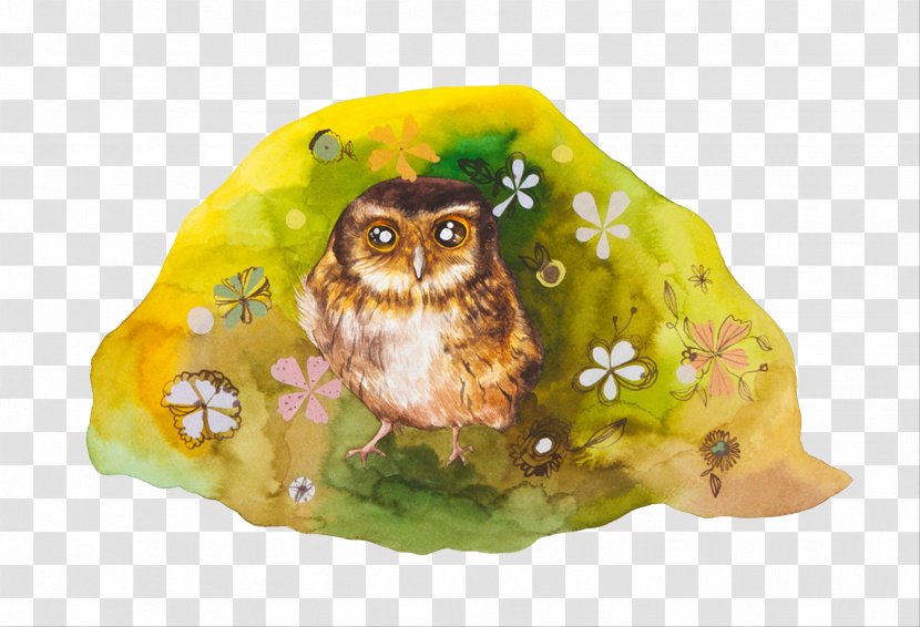 Owl Oil Painting - Watercolor Transparent PNG