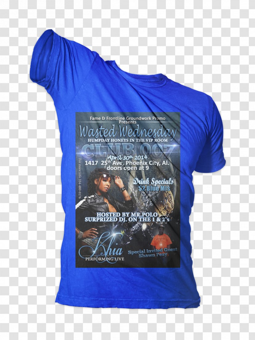 T-shirt Ifixflyers.com Philadelphia Flyers Sleeve Email - Electric Blue Transparent PNG