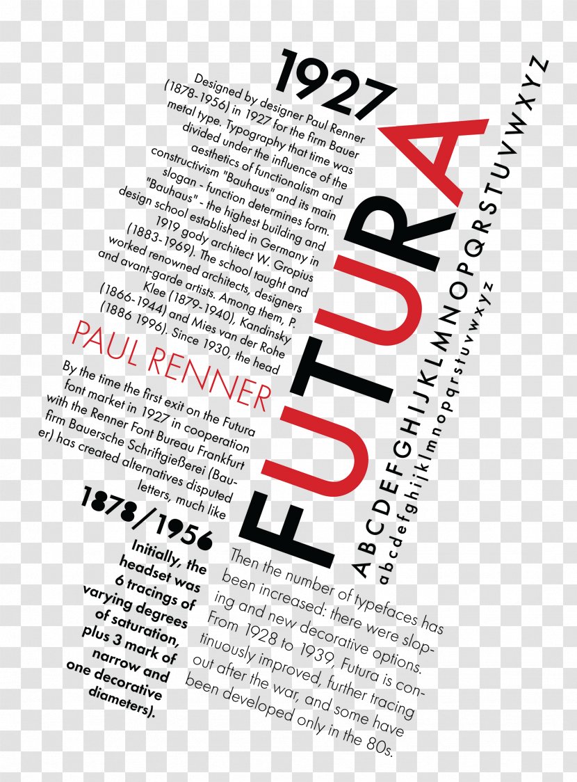 Bauhaus Futura Typography Poster Font - Area - Typographic Transparent PNG