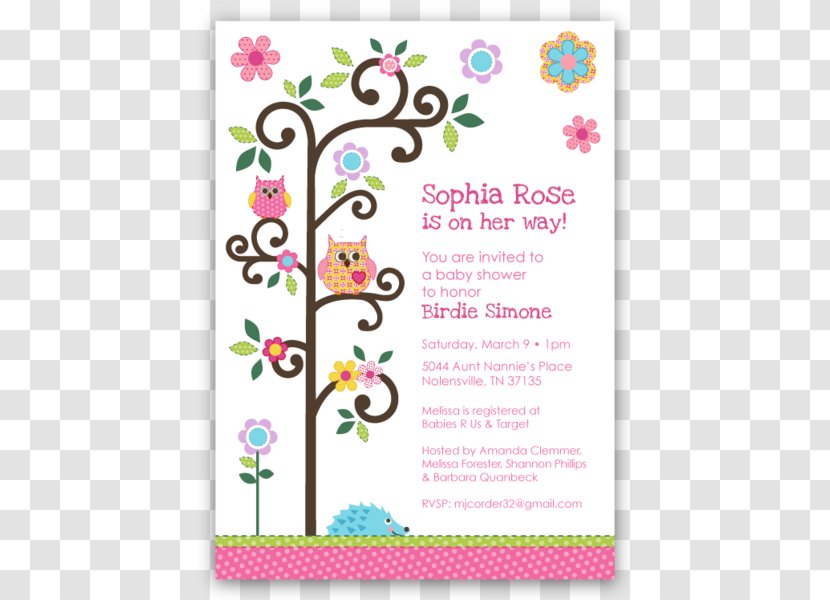 Baby Shower Infant Greeting & Note Cards Parent - Tree Invitation Transparent PNG