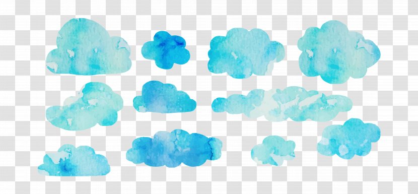 Watercolor Painting Cloud Euclidean Vector - Clouds Transparent PNG
