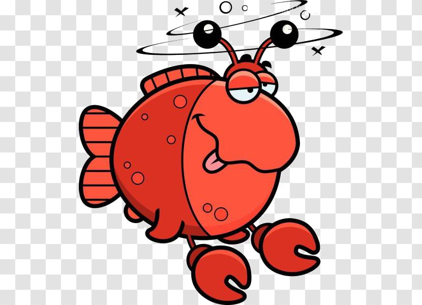 Crab Sadness Illustration - Frame - Cartoon Fainted Fish Transparent PNG