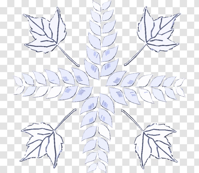 Leaf Plant Symmetry Stem Line Art - Pedicel Flower Transparent PNG
