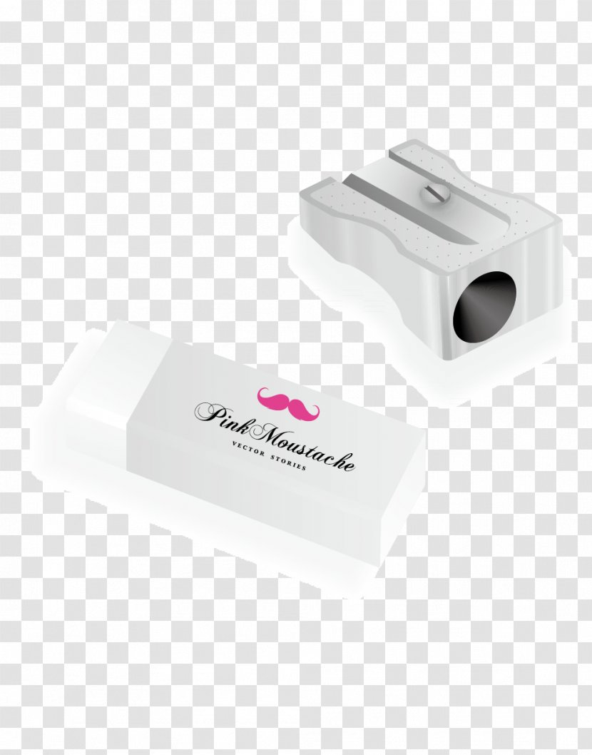 Eraser Pencil Sharpener - Brand - Vector Transparent PNG