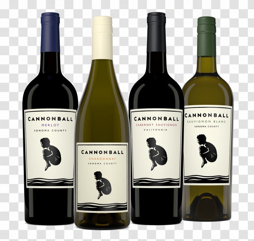 Cannonball Wine Co White Cabernet Sauvignon Dessert - Bottle - Splash Transparent PNG