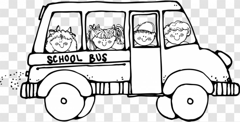School Bus Black And White Clip Art - Mode Of Transport - Pictures Free Transparent PNG