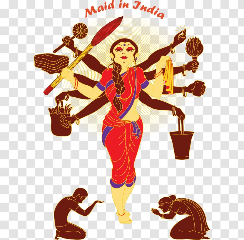 India Maid Service Cartoon Domestic Worker - Happy Maha Shivratri Transparent PNG