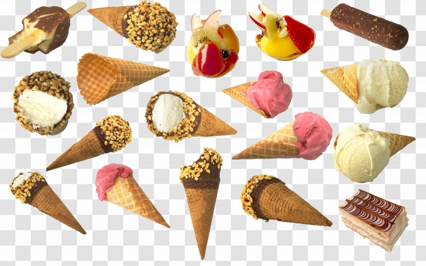 Ice Cream Cone - Food - Various Angles Transparent PNG