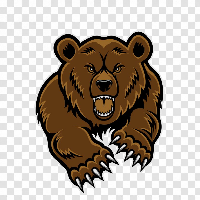 Baby Grizzly Bear Clip Art - Fictional Character Transparent PNG