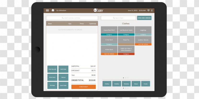 User Interface Design Point Of Sale System Transparent PNG