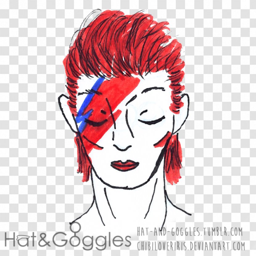 Cheek Visual Arts Ear Lip - Cartoon - David Bowie Transparent PNG