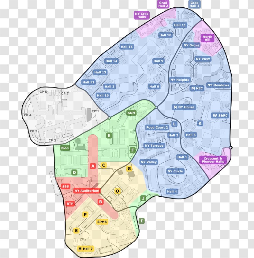 Map NTU Carpark A Location Campus Clubhouse Time Zone - Chart Transparent PNG