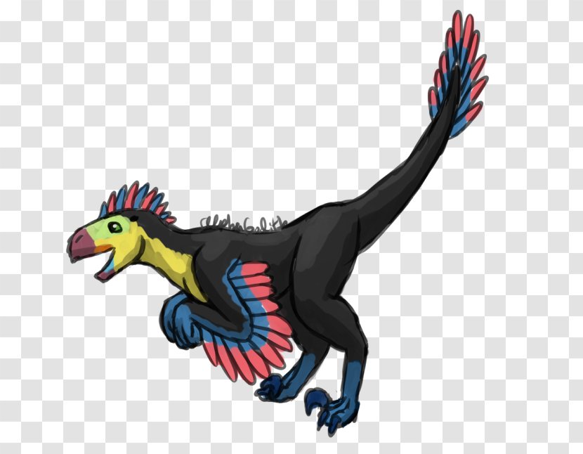 Velociraptor Feather Beak Cartoon - Animal Transparent PNG