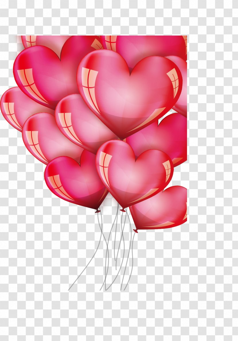 Heart Balloon Software - Toy - Red Balloons Transparent PNG