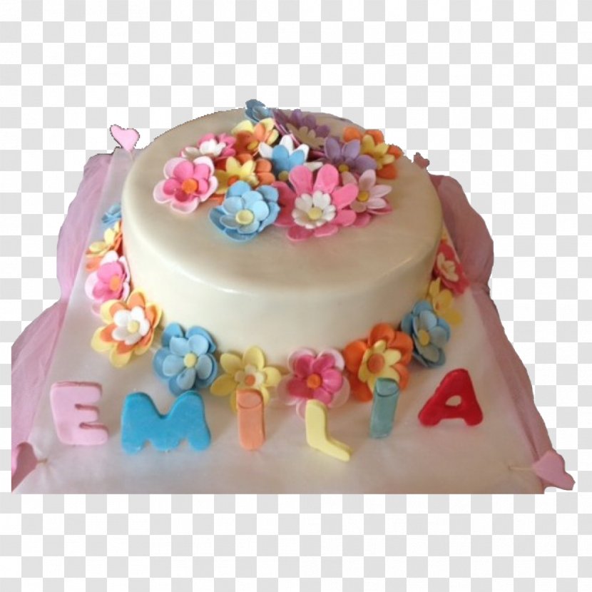 Sugar Cake Buttercream Birthday Decorating Torte - Watercolor Transparent PNG