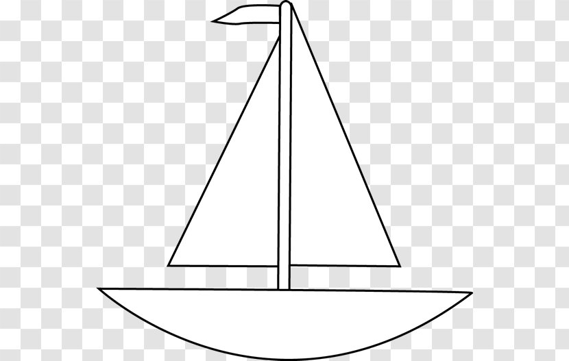 Sailboat Vowel Clip Art - Letter - Boat Outline Transparent PNG