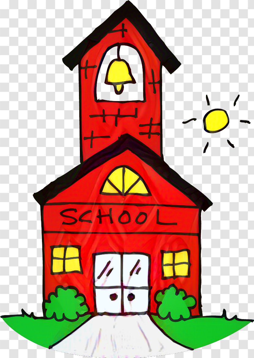 School Building Cartoon - Home - Teacher Transparent PNG