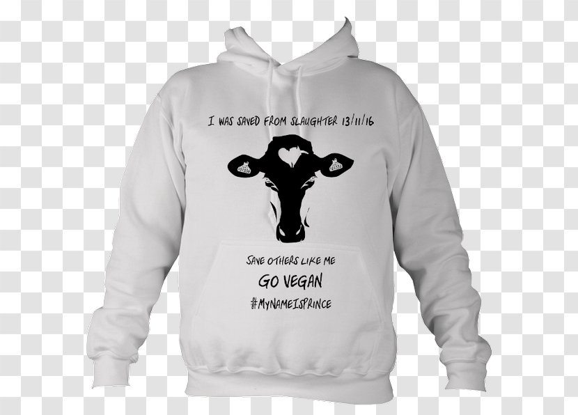 Hoodie T-shirt Clothing Pocket - Black And White Cow Print Shirts Transparent PNG