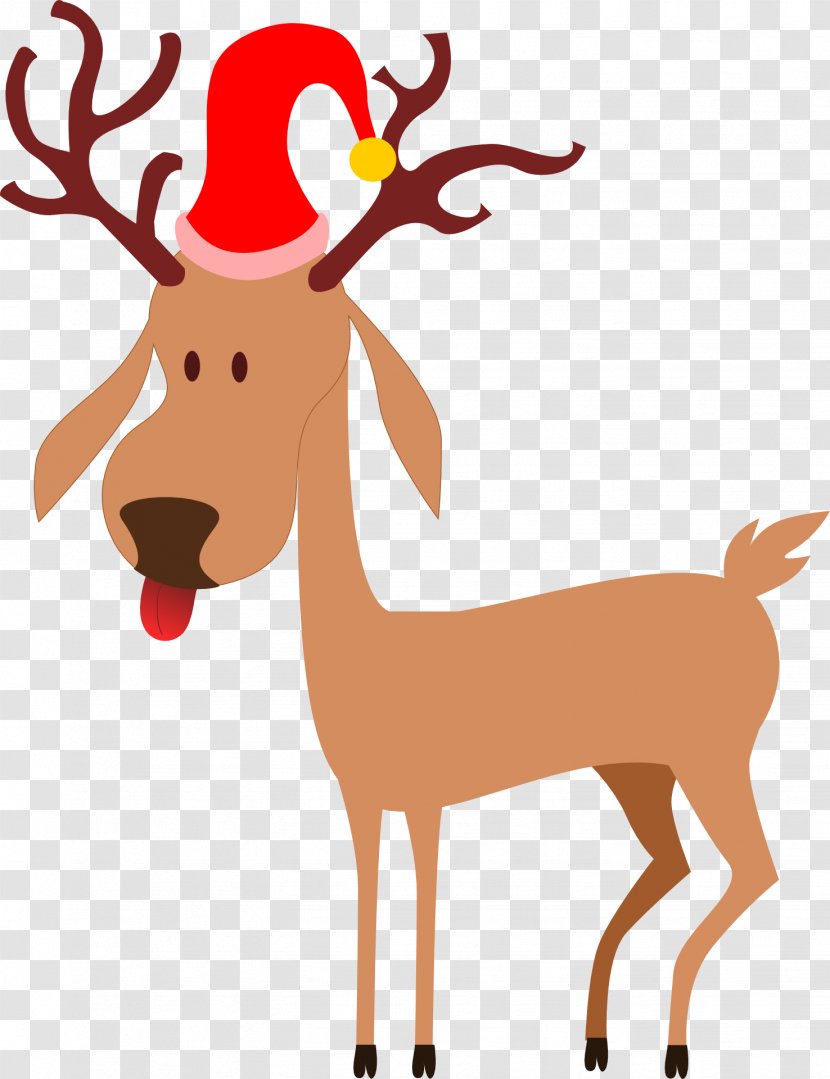 Rudolph Reindeer Santa Claus Clip Art - Christmas - Antler Transparent PNG