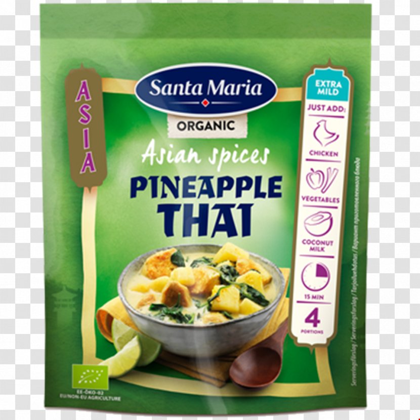 Vegetarian Cuisine Chicken Tikka Masala Tom Kha Kai Asian - Spice Mix - Pineapple Transparent PNG