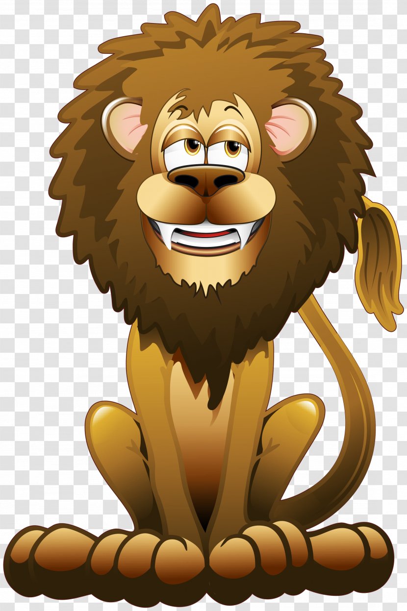 Lion Cartoon Clip Art - Cat Like Mammal Transparent PNG