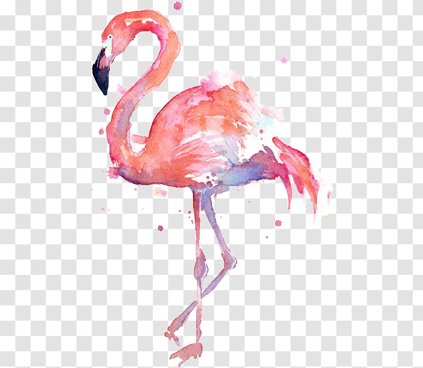 Poster Watercolor Painting Art Flamingo - Drawing Transparent PNG