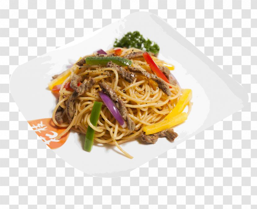 Chow Mein Spaghetti Aglio E Olio Lo Alla Puttanesca Yakisoba - Cuisine - Black Pepper Beef Stewed Pasta Transparent PNG