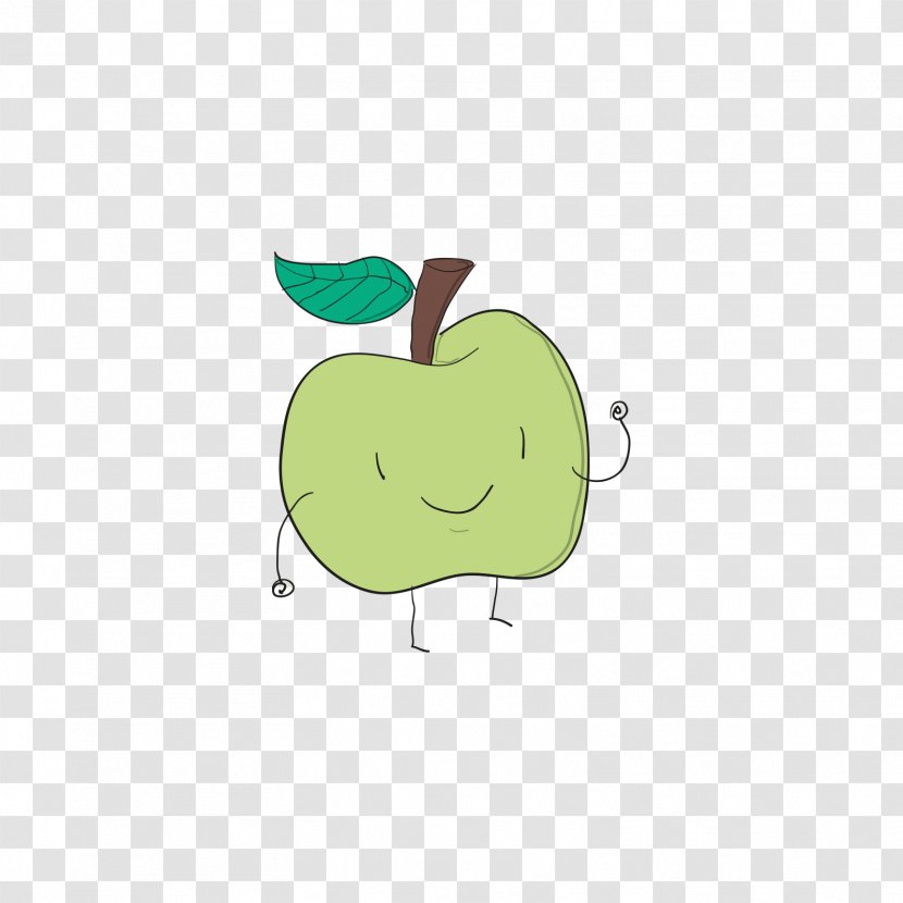 Apple Manzana Verde Green Drawing - Grass - Cartoon Transparent PNG