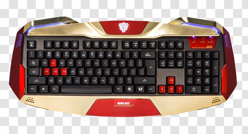 Iron Man Computer Keyboard Amazon.com Mouse Gaming Keypad - Component - Metal Transparent PNG