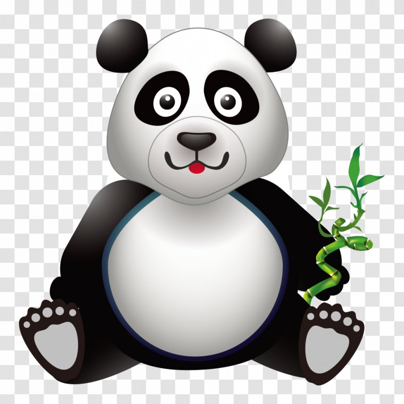 Giant Panda Bear Bamboe Illustration - Motif - Take Bamboo Cartoon Transparent PNG
