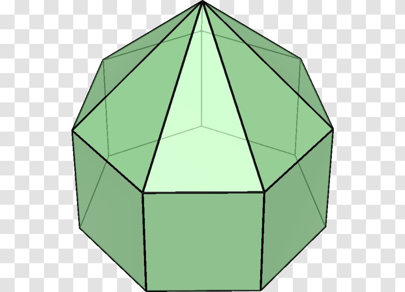Hexagonal Pyramid Heptagonal Elongated Triangular Prism - Face Transparent PNG