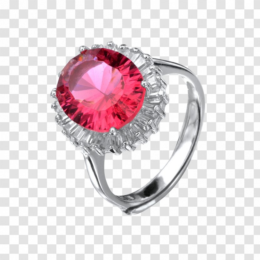 Ring Diamond Jewellery - Gratis - Jewelry Hand-painted Cartoon,Red Transparent PNG