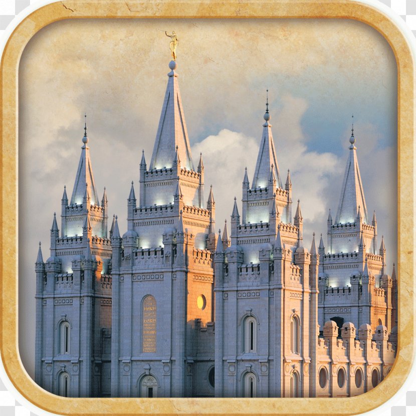 Temple Square Salt Lake Spire Cathedral Medieval Architecture - Gothic Transparent PNG