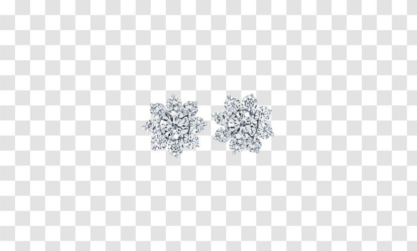 Earring Jewellery Harry Winston, Inc. Diamond Engagement Ring - White - Platinum Safflower Three Dimensional Transparent PNG