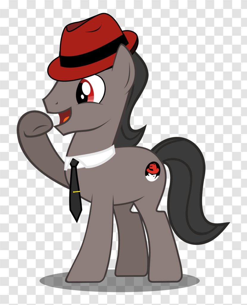 Pony Fedora OpenSUSE Red Hat Linux - Watercolor Transparent PNG