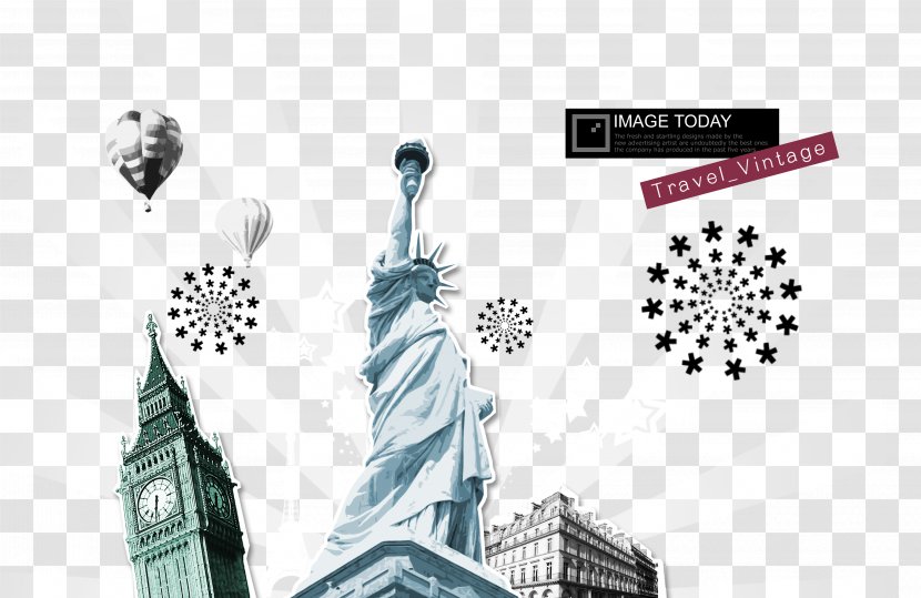 Statue Of Liberty Christ The Redeemer World Landmark - Tourism - Hand Painted Balloon Transparent PNG