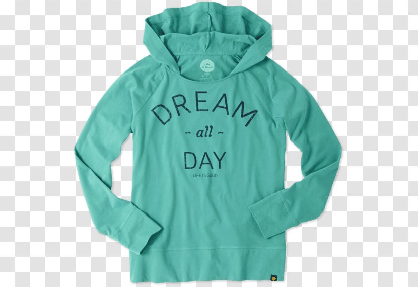 Hoodie Polar Fleece Bluza Jacket - Aqua - Sleep Dream Transparent PNG