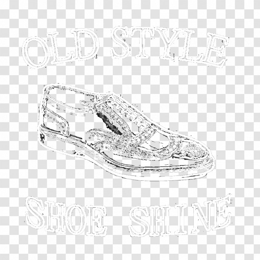 White Line Art Sketch - Walking Shoe - Design Transparent PNG