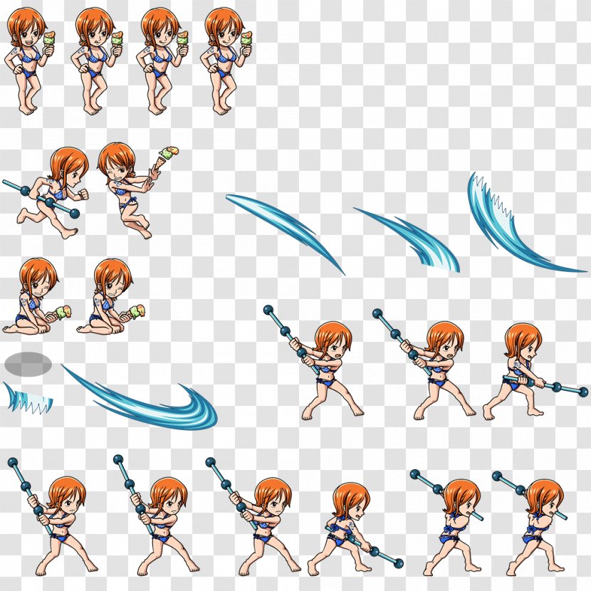 Nami One Piece Treasure Cruise Sprite Character Transparent PNG