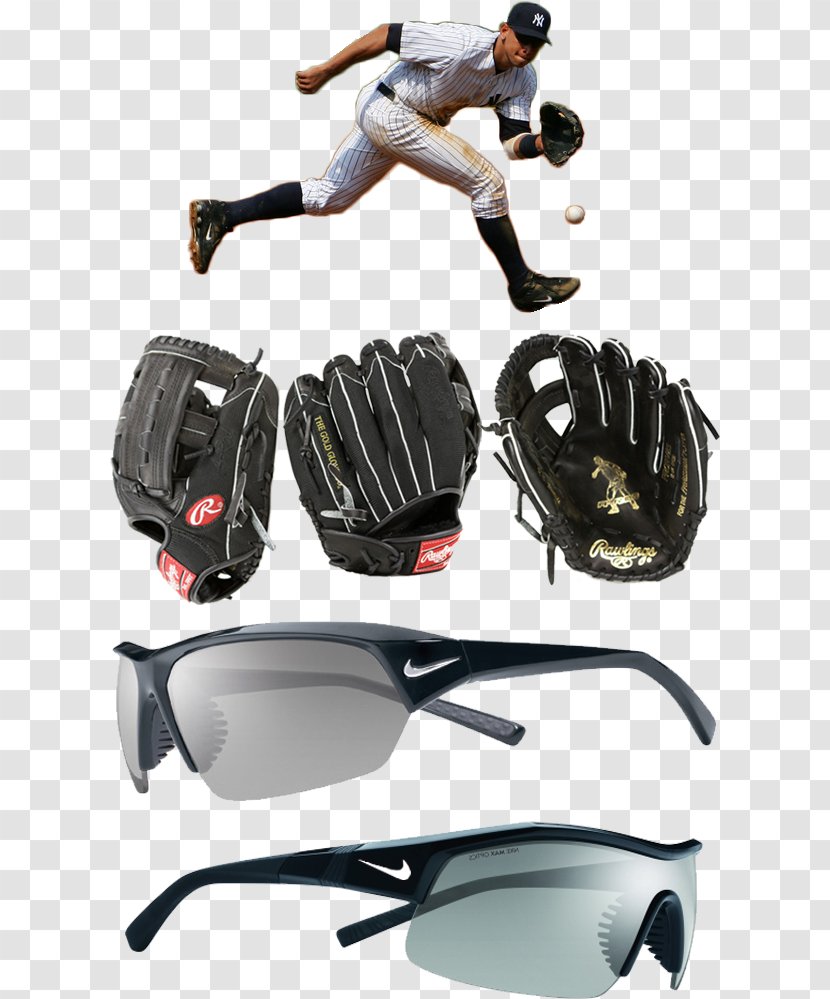 Goggles New York Yankees Texas Rangers Baseball Glove - Alex Rodriguez - Derek Jeter Transparent PNG