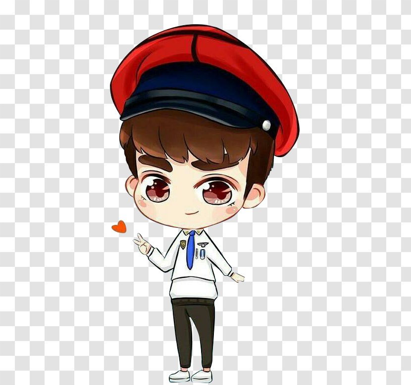 Cartoon Boy Animation - Heart - Cute Handsome Little Transparent PNG