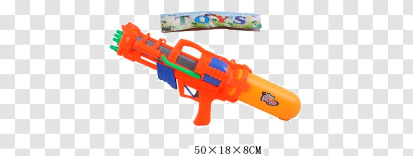 Water Gun Plastic Pistol Toy Shop Language - Orange Transparent PNG
