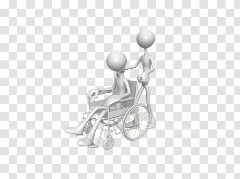 Black And White - Wheelchair Villain Transparent PNG