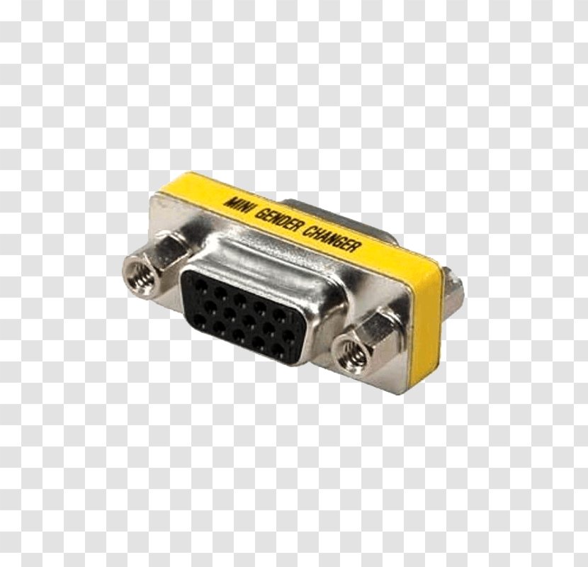 D-subminiature Gender Changer VGA Connector Adapter Electrical - Minidvi - Conexao Vga Transparent PNG