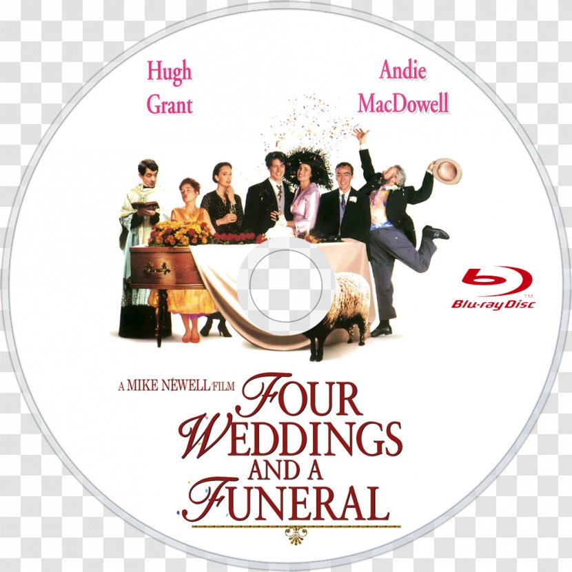 Romantic Comedy Romance Film Four Weddings And A Funeral - Bluray Disc Transparent PNG