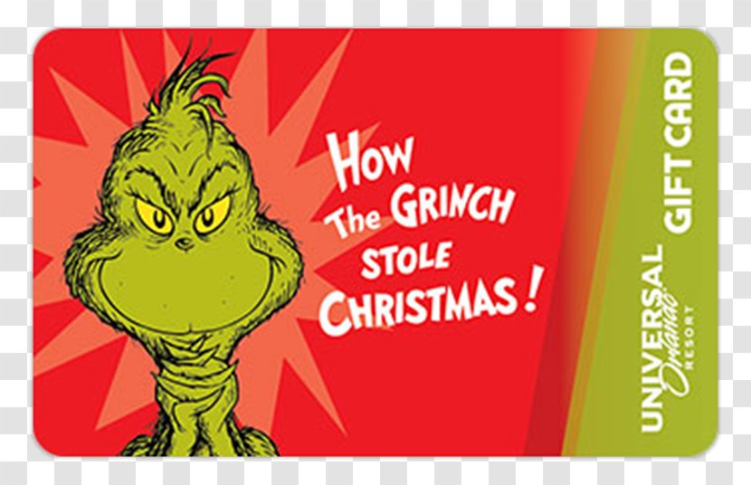 How The Grinch Stole Christmas! Gift Card Christmas - Green Transparent PNG