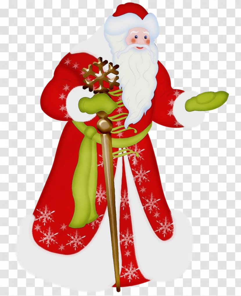 Christmas And New Year Background - Santa Claus M - Holiday Ornament Figurine Transparent PNG