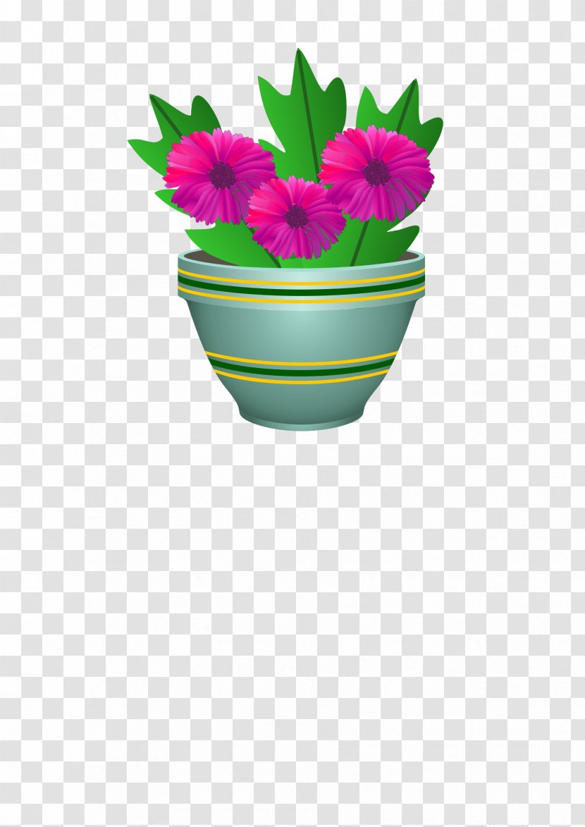 Flowerpot Vase Clip Art - Public Domain - Flower Pot Transparent PNG